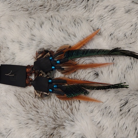 Handmade feather earrings - Picture 8 of 8